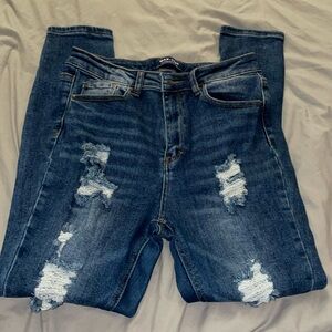 Ripped jeans wax + jean size 7/28